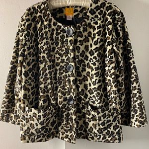 Ruby RD Vintage Lepord Cardigan Sweater